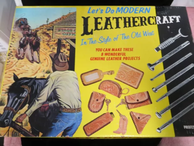 VTG 1970’s Leatherworking Tools with Leather Pieces and Manuals - Tandy