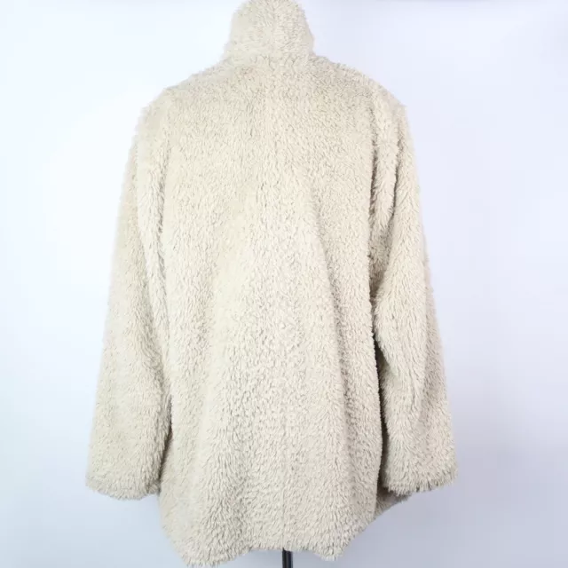 Kenneth Cole Womens XL Faux Fur Teddy Fuzzy Coat 2