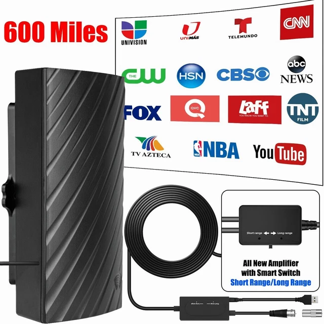 5600 Miles Digital TV Antenna HDTV Amplified 4K 1080P Waterproof Outdoor Indoor