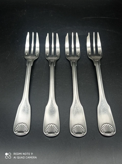 12 Fourchettes à Gâteaux Et Pelle Dixi – Métal Argenté – Modèle Filet Victoria – Occasion