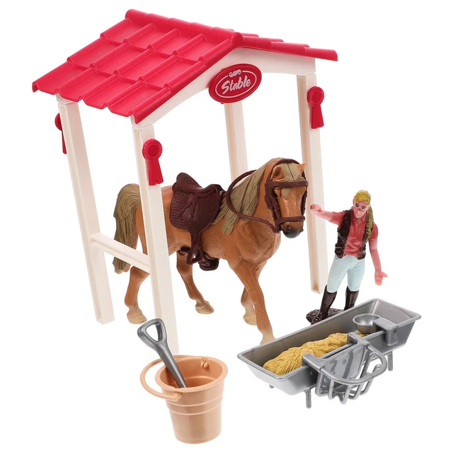 1 Set Schöne Kleine Dekorative Imitiert Pferd Stabile Für Spielen Decor Kinder 9