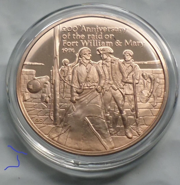 Raid on Fort Ft. William & Mary Sons of The American Revolution Medal Raid on Fort Ft. William & Mary Sons of The American Revolution Medal