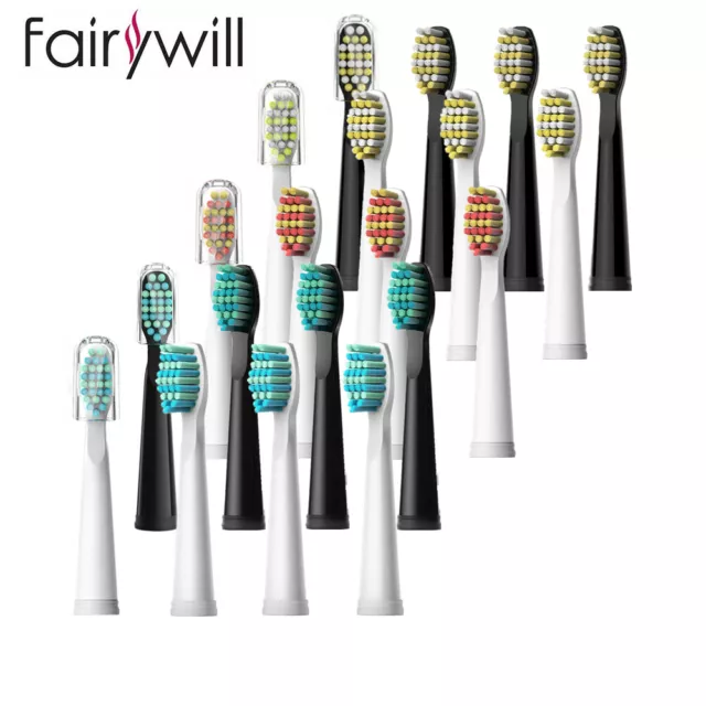 Fairywill Replacement Heads Soft and Firm for Electric Toothbrush 507 508 917