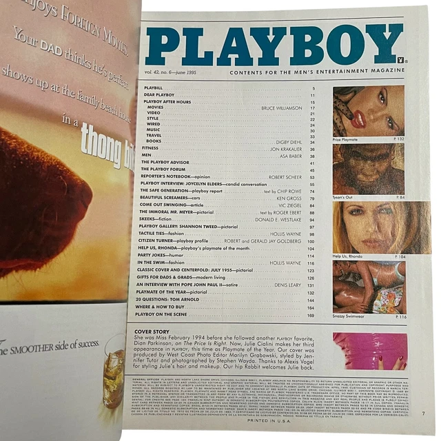 PLAYBOY MAGAZINE JUNE 1995 Playmate of the Year Ted Turner £8.30