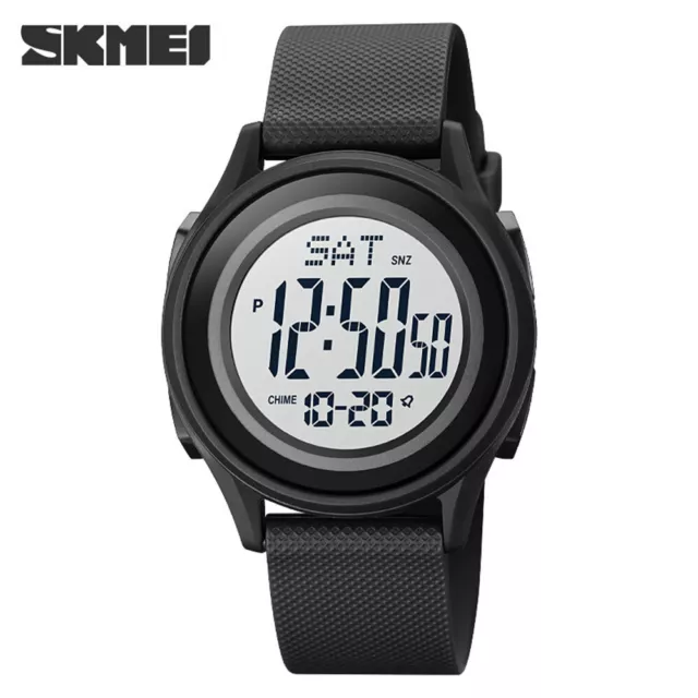 SKMEI Men Watch Thin Dial Alarm Wristwatch Digital Fashion Boy LED Sport Watches