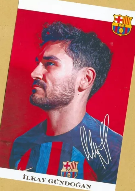 Ilkay GÜNDOGAN  (1) FC BARCELONA - AK Bild - Print Copie - 13 x 18 + Fußball AK