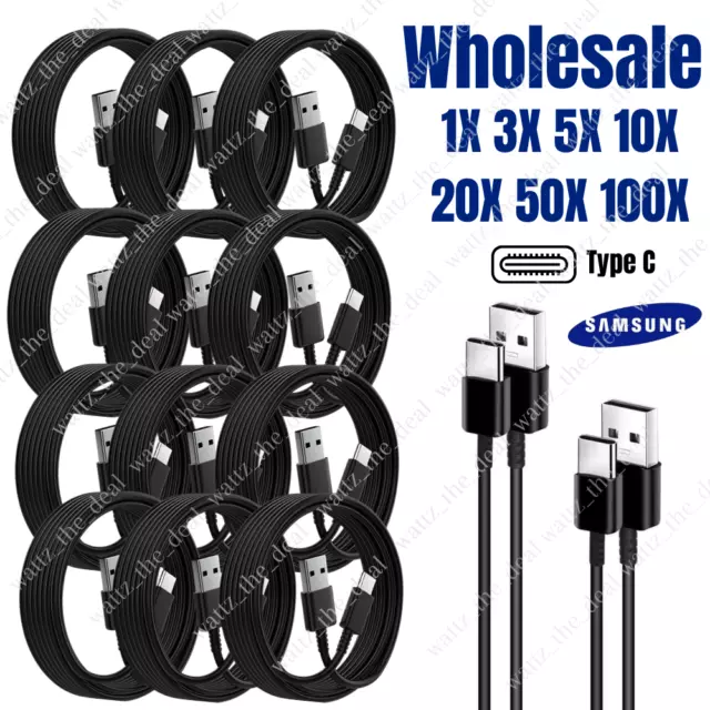 Lot of 1-100X Wholesale USB C Cable Fast Charger Type C Cord For Samsung Android