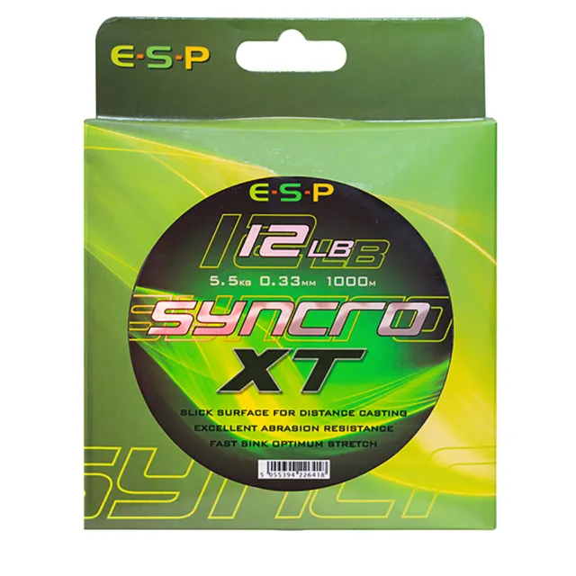 Esp Syncro Xt 12 Lb Monofilament Mainline 1000M