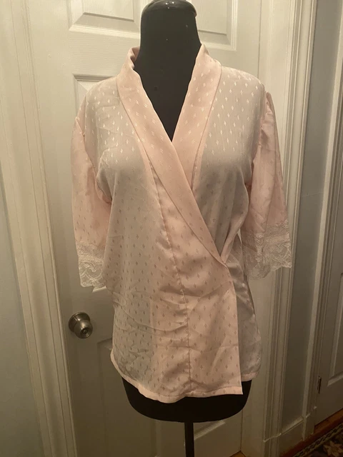 Christian Dior vintage lingerie wrap top pink XS