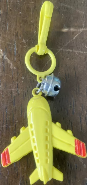 Vintage 1980s Plastic Bell Charm Yellow Jet For 80s Charm Necklace