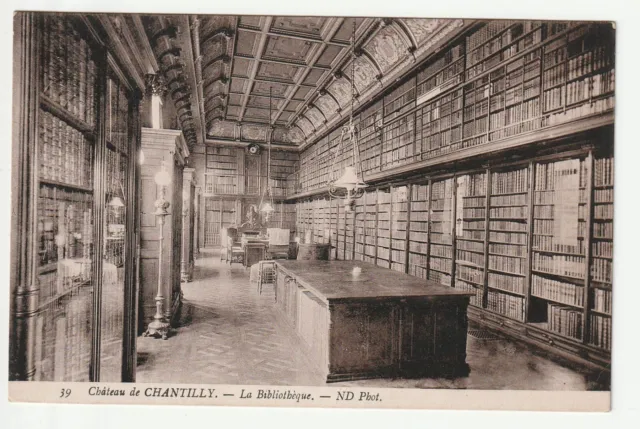 CHANTILLY - Oise - CPA 60 - Chateau de Chantilly La Bibliothéque view 4