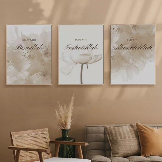3pcs/set Transform Home Wall Art Canvas Modern Calligraphy Print Eco-friendly