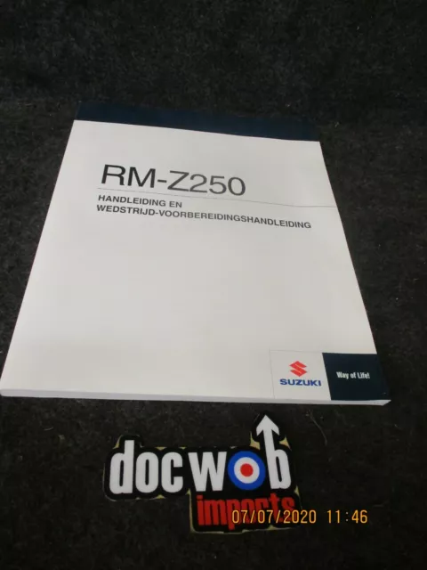 Suzuki RMZ250 2017 Genuine oem Dutch owners workshop,service manual RM3772