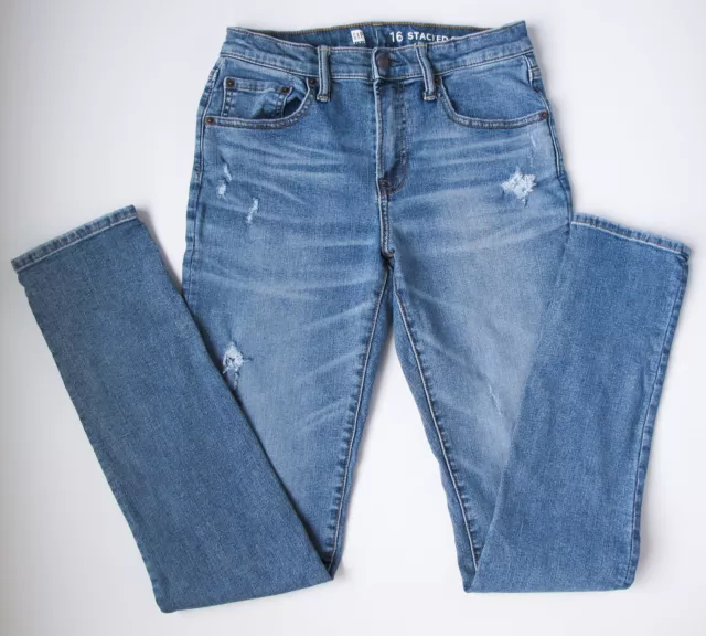 GAP Boys’ Slim Blue, Stacked Skinny Jeans Size 16