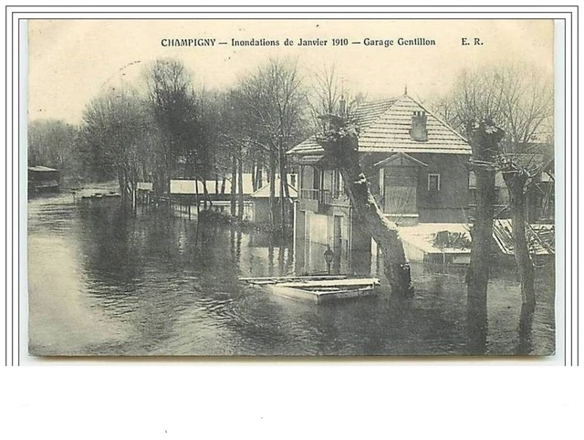 CHAMPIGNY Floods de January 1910 Garage Gentillon - 514