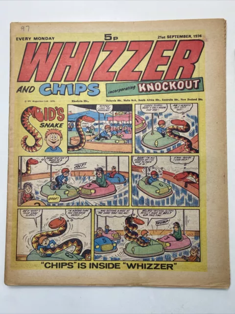 10 x WHIZZER AND CHIPS COMICS from 1974 - JOB LOT / BUNDLE 70s Comic Nostalgia 3