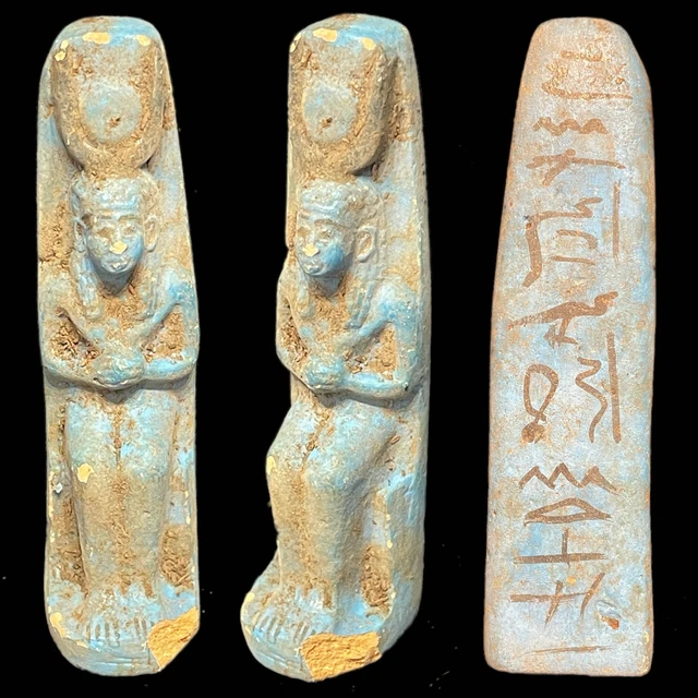ANCIENT EGYPTIAN HIEROGLYPHIC PHARAOH STATUE - 664 - 332bc (8) EUR 4,90 ...