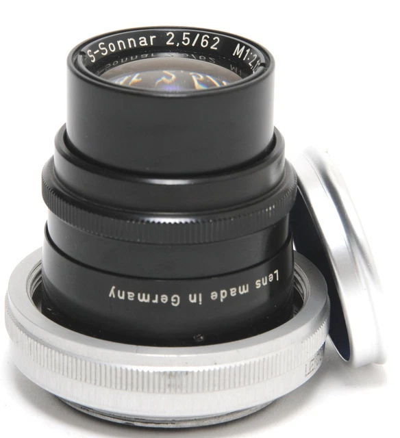 Rare Zeiss 2.5/62mm S-Sonnar M1: 2.12 West Germany, adapter for Leica M Visofl