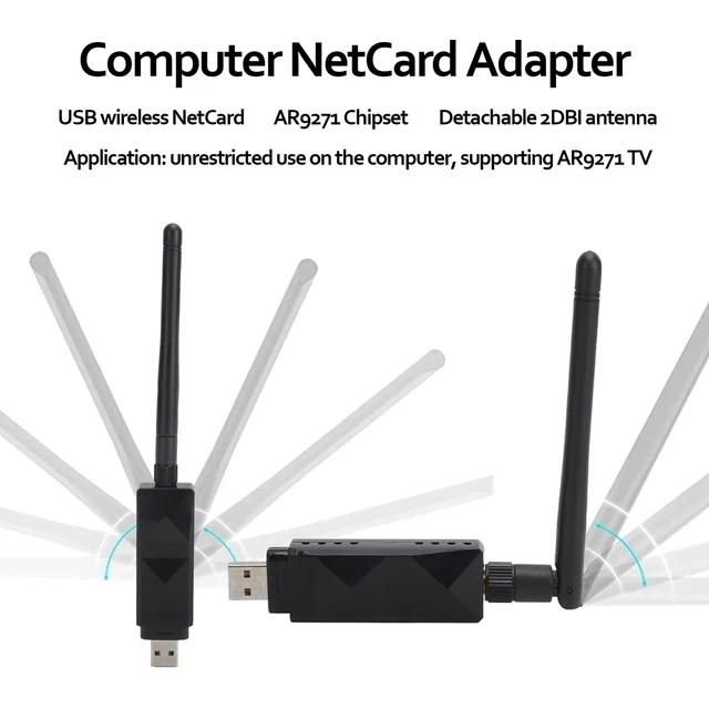 Wireless NetCard, AR9271 USB Wireless NetCard Mejor Recepción De Señal