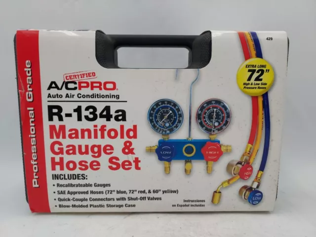 A/C Pro Auto Manifold and Gauge Hose Set, NOB