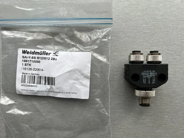 Weidmüller 1881710000 – T-Verbinder M12 /#8 A86E 6066