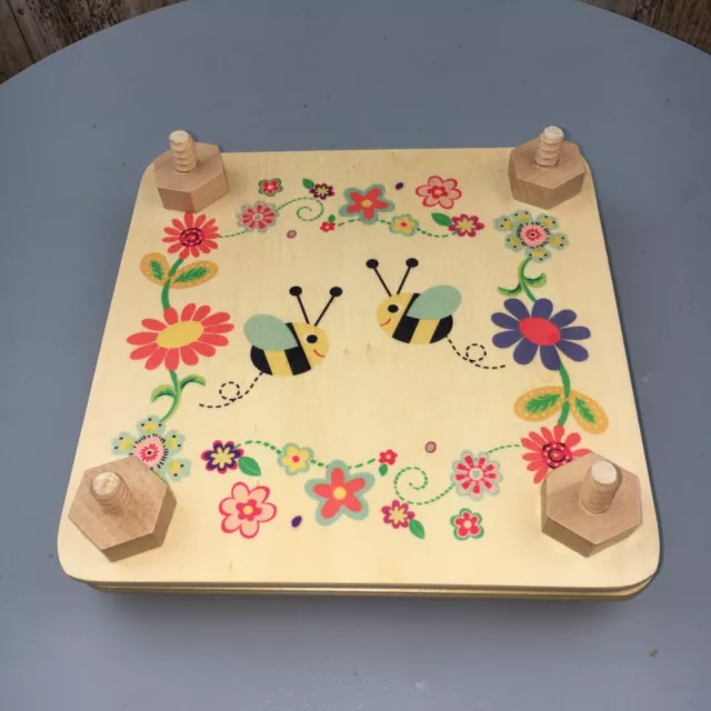Schöne Kinder sammeln Blume 0r Blattpresse Holz 16cm Sommerhobby beschäftigte Bienen