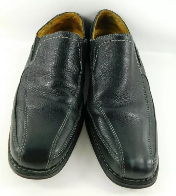 SANDRO MEN'S BLACK Leather Casual Slip-on Loafers Comfort Gel 17307 ...