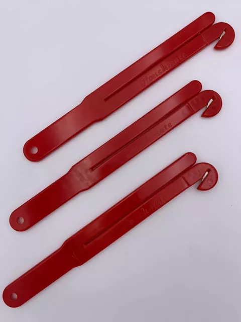 Pouchmate Red Plastic Food Pouch Bag Cutter Opener for Commerical Kitchens 3PACK