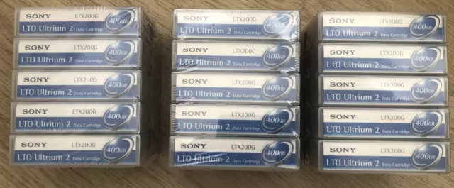 New Sony LTX200G LTO Ultrium 2 Data Cartridge 15 Pack (3 x 5 Pack) - Sealed