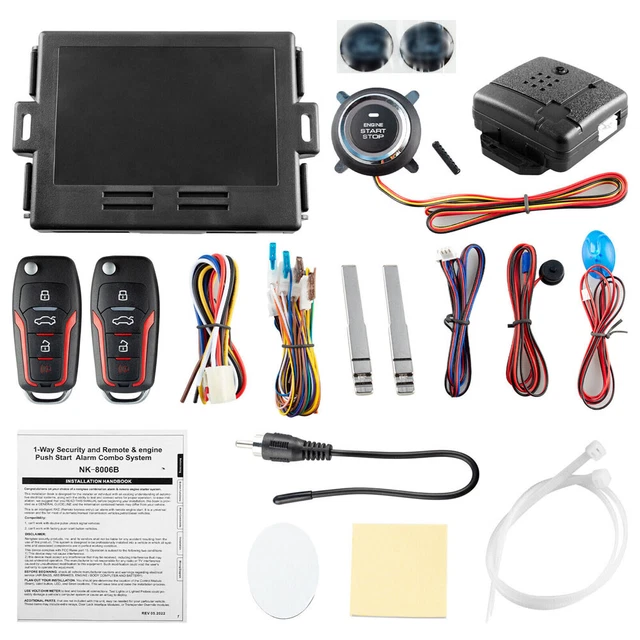 Car Ignition Switch Keyless Entry Remote Starter Engine Push Start Button Kits