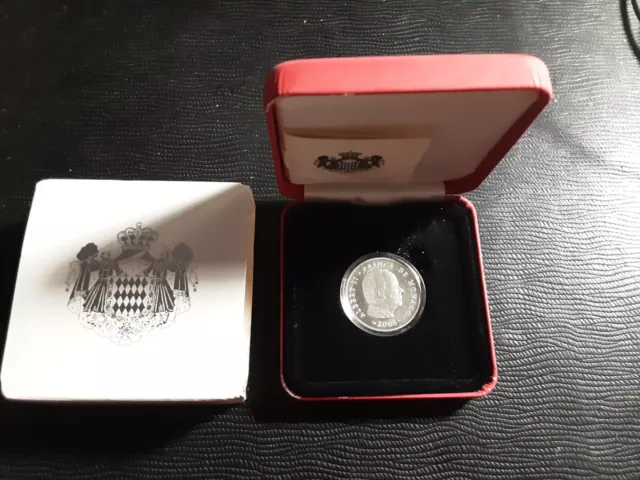 Pièce De 5 Euro BU Monaco 2008 En Argent