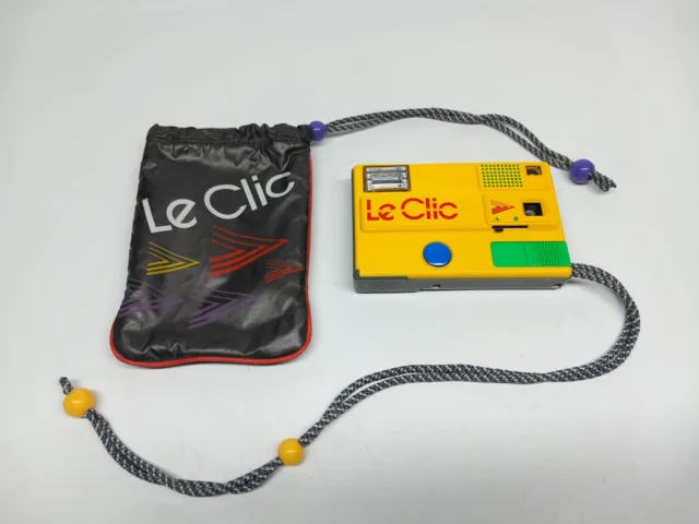 Le Clic Disc Camera Vintage Yellow 1980s Made in USA Retro Photography