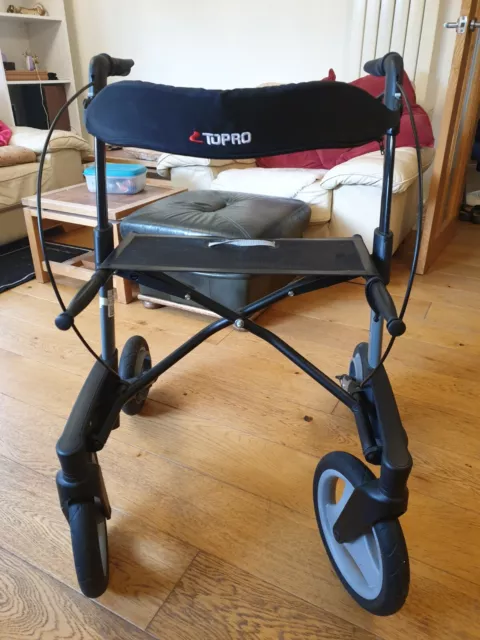 Topro Olympos 4 wheel folding rollator outdoor walking aid frame hardly used