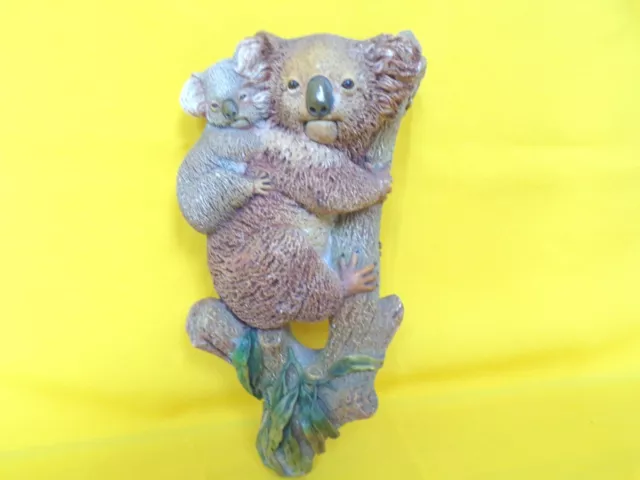 BOSSONS -  KOALA BEARS Koala Baby Vintage Chalkware Figure Head Wall Plaque