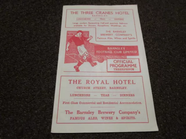 BARNSLEY  (CHAMPIONS SEASON)  v  SOUTHPORT  1954/5  APRIL 27th 