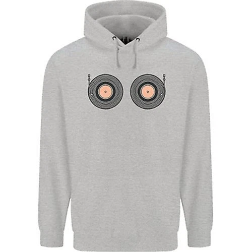 Tetta Ponti Dj Djing Divertente Giradischi Vinile Uomo 80% Cotone Felpa