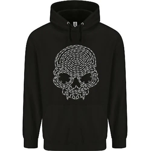 Skull of Chains Biker Motorcycle Motorbike Childrens Kids Hoodie