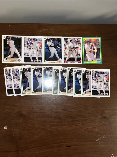 Jack Clark Lot of 16 Red Sox, Padres 5 Different Cards Base