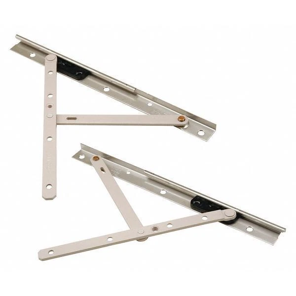 TRUE HARDWARE Casement Window Hinge, Light Gray, 10" L TH 23088