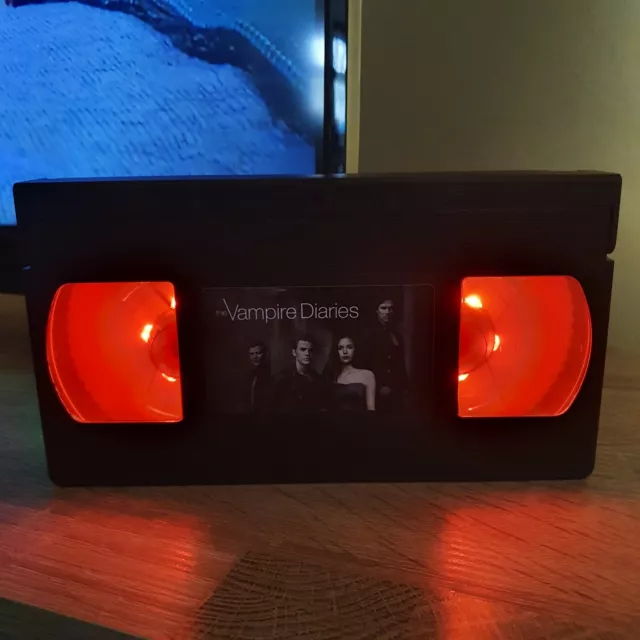 The Vampire Diaries LED VHS Tape Lamp Gift For Her Him Custom Retro Xmas Light