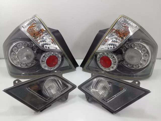 SMOKED JDM Nissan Fuga Y50 Infiniti M35 M45 Zenki LED Tail Lights Lamp 04-06 SET