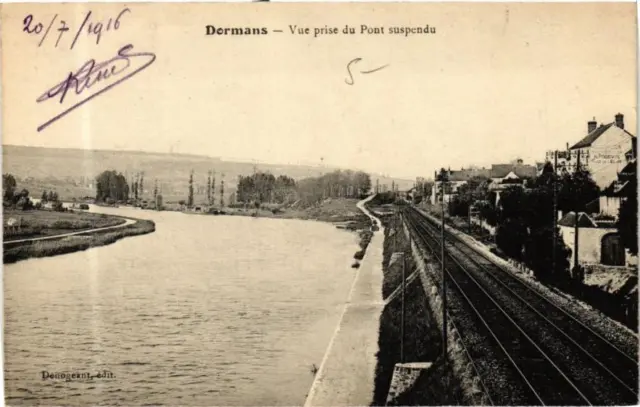 CPA DORMANS - Vue prise du Pont suspendu (245227)