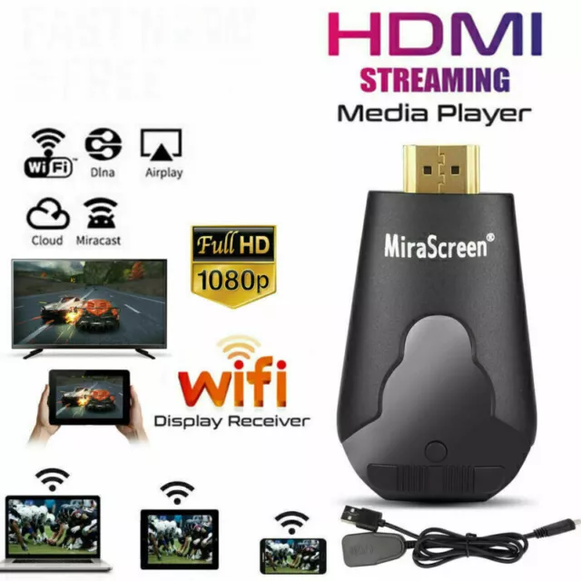 4K WiFi Display Dongle, G4 Plus 2.4G Wireless HDMI Adapter TV