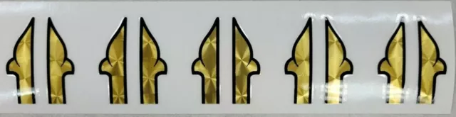 1/4" Gold Coburn w/ Black Border Endpoints (5 Pairs) ST10