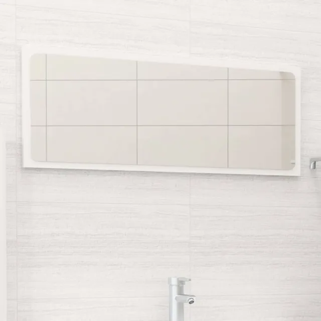 Tidyard Bathroom Mirror Bathroom Mirrors Wall Mirror High Gloss White Q2Z9