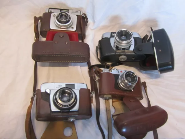 Vintage 4 x Camera Bundle; Halina/Agfa/Ilford