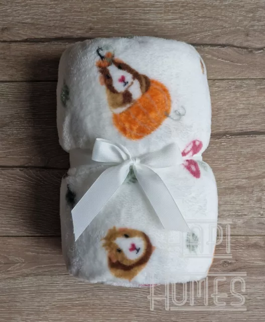 Guinea Pig Toadstool Super Soft Plush Throw Sofa Spring Blanket Cosy Bed Fleece