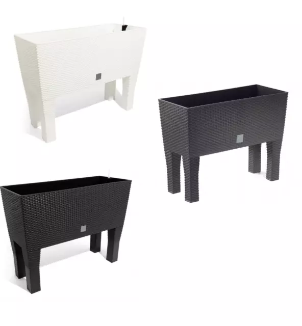 Standing Flower Trough Planter High Legs Irrigation 30L / 72L Garden Balcony UK