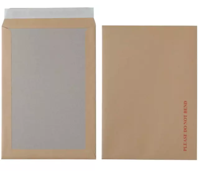 Board Back Envelopes C4 Peel & Seal 324 x 229mm Plain 115gsm Brown Pack 125 2