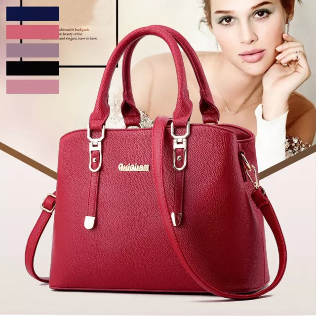 Women Lady Leather Handbags Messenger Shoulder Bags Tote Satchel Purse Large